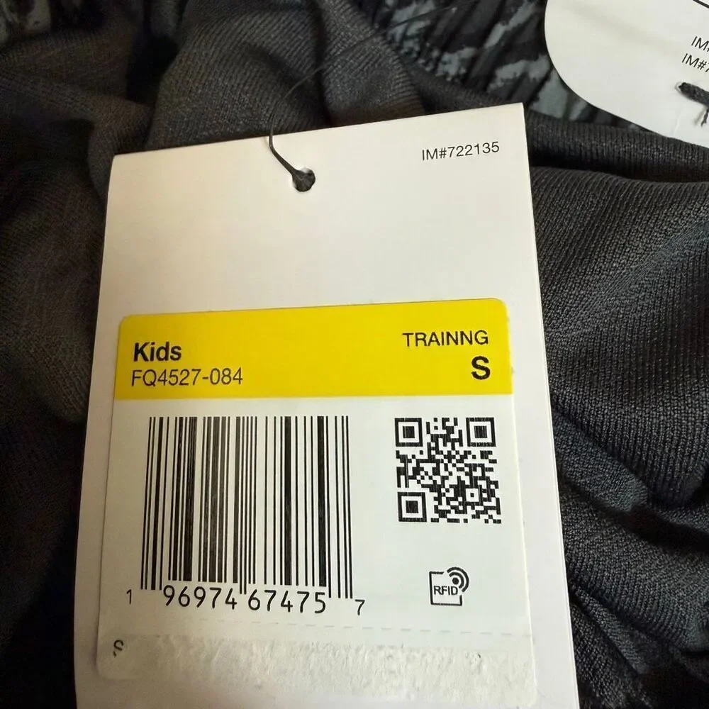 Nike One Girls' Dri-FIT Woven High-Waisted Shorts grey animal print sz S NWT